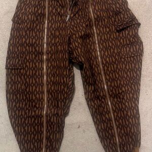 Adidas Ivy Park Stylish Women’s Brown Geometric Patterned Cargo Pants